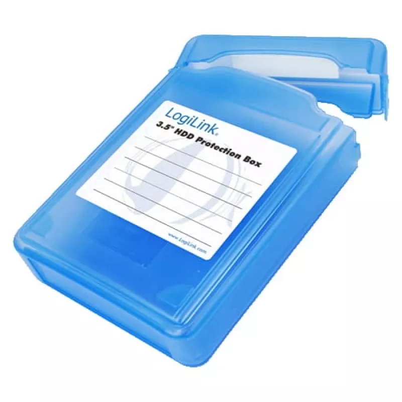 Logilink 3.5 caja de protección para disco duro para 1 HDD - caja de protección para disco duro - azul (UA0133)