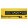 DeLOCK alargador de corriente 11209 1,5 m 4 tomas de corriente para interiores negro