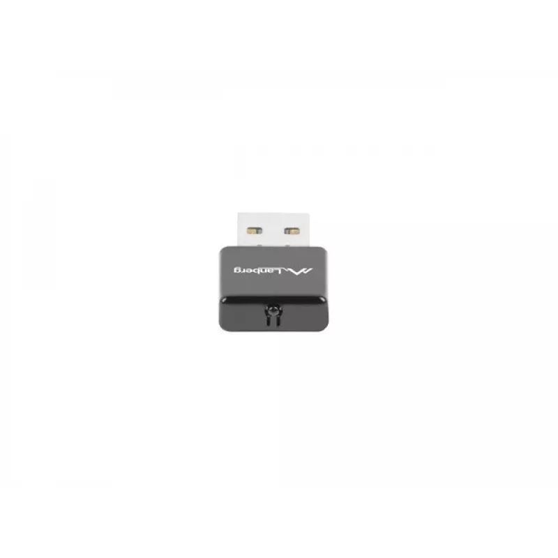 Adaptador USB Wi-Fi LANBERG NC-0300-WI, 2 antenas internas de 2 dBi, USB 2.0, hasta 2400 Mbit/s, negro