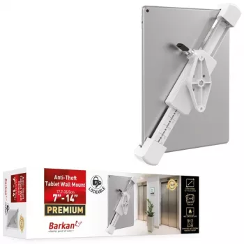 Soporte para tablet BARKAN T70VL soporte de pared giratorio con cerradura para tablets de 7–14 pulgadas