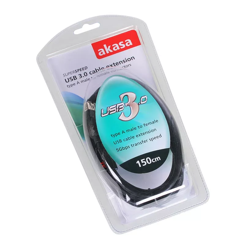 Cable USB 3.0 Akasa AK-CBUB02-15BK 1,5m negro