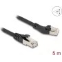 Cable de red DeLOCK RJ45 Cat.8.1 acodado 45° a la izquierda 5 m negro