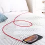 Cable USB a Lightning Aukey CB-AL01 rojo – trenzado de nylon, conector Lightning para dispositivos Apple