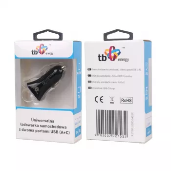 Cargador universal para coche USB A+C Qc Tb ASTBXLU2USBACQC