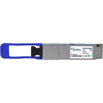 Transceptor BlueOptics QSFP compatible con Netgear QSFP-40G-LR4-20-NG para transmisiones de datos monomodo de 40 Gigabit de alta velocidad en redes de fibra óptica. Unt