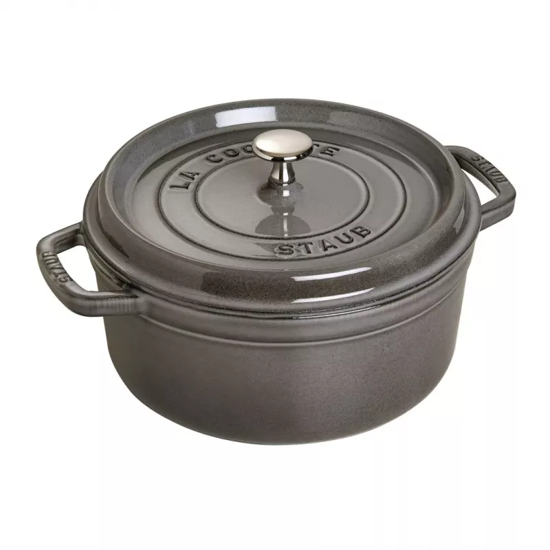 Staub La Cocotte redonda de hierro fundido 26 cm, gris grafito