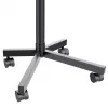 Maclean MC-949 soporte móvil con ruedas para TV de 32–55 pulgadas, VESA 75×75–400×400, máx. 25 kg, altura 149,5–154,5 cm, inclinación +5°, estante, negro