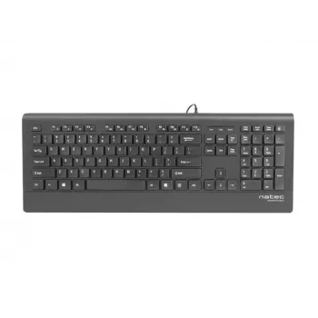 Natec Barracuda - teclado - US - negro - teclado - inglés US - negro