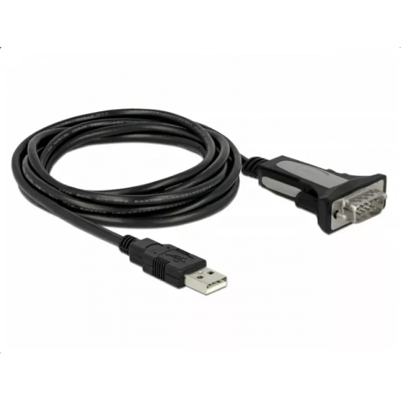Adaptador DELOCK USB 2.0 Type-A a 1 x Serie RS-232 DB9 3 m