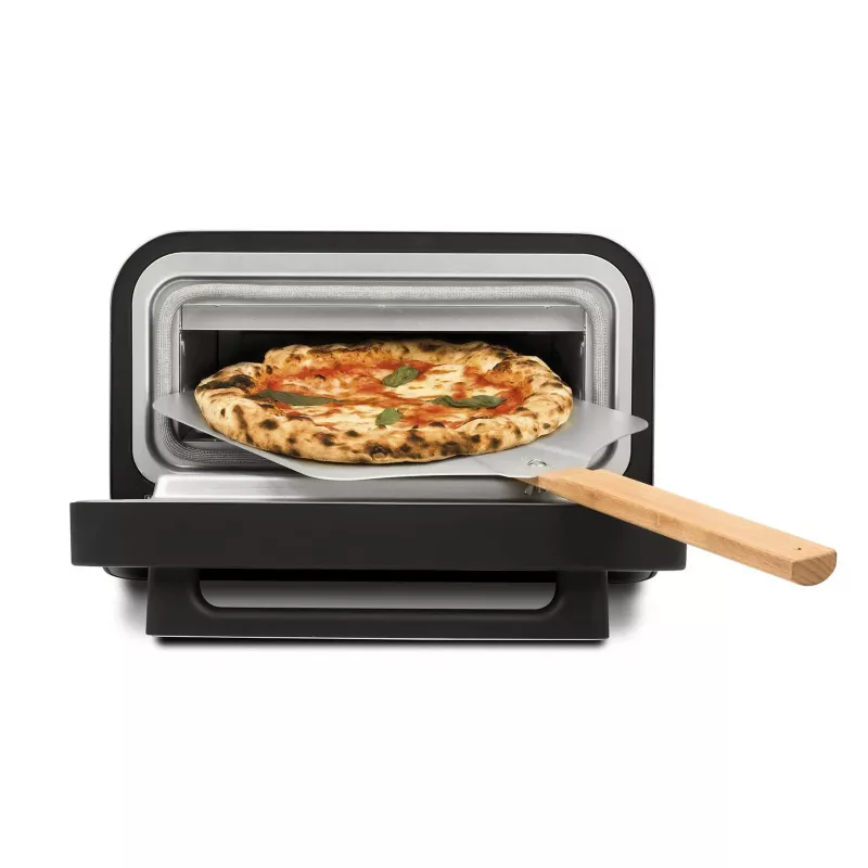 Horno de pizza G3FERRARI G10204 — horno de pizza de sobremesa, 1 pizza, 1850 W, máx. Ø 30 cm, Negro/Plata