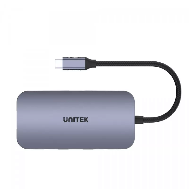 Hub de interfaz UNITEK D1071A USB 3.0 SuperSpeed 5 Gb/s plateado