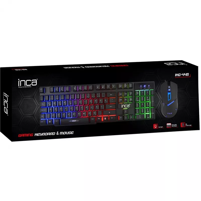 Cian Technology GmbH Cian INCA RAINBOW EFFECT MECHANICAL FEEL GAMING teclado y ratón SET