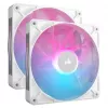 Corsair iCUE LINK RX140 RGB juego inicial doble de ventiladores de caja, PWM, 140 mm, 2 uds., blanco