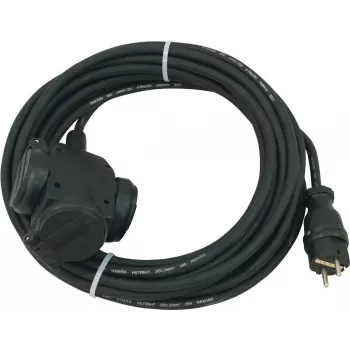 Cable alargador PSSO 30247013, 3 tomas, 3×1,5 mm², 10 m, negro