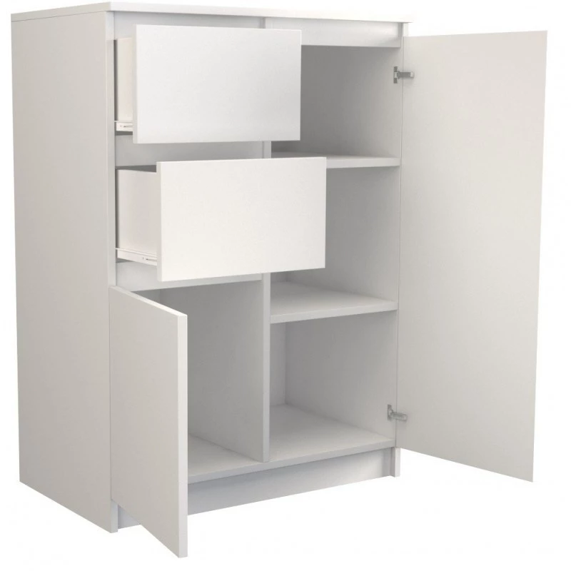 Topeshop 2D2S BIEL cómoda, blanca