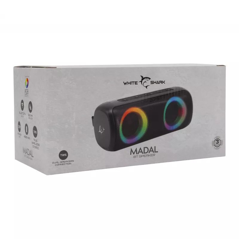 Altavoz portátil White Shark GBT-876 Madal, blanco