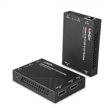 Extensor HDMI e IR over IP Lindy, 1920 x 1080 píxeles, emisor y receptor AV, 150 m, cableado, negro, HDCP