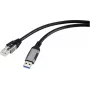 Renkforce cable adaptador USB, red [1x conector macho USB 3.2 Gen 1 A (USB 3.0) - 1x conector macho RJ45] 5,00 m conector de aluminio (RF-6055786)
