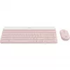 Logitech Slim Wireless Combo MK470 - conjunto teclado-ratón - inalámbrico - 2,4 GHz - QWERTY - rosé (920-011314)