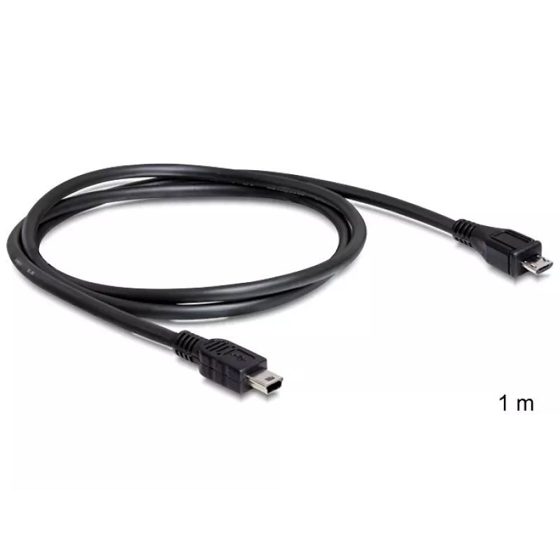 Cable USB DeLOCK 83177 1 m Micro-USB B Mini-USB B Negro