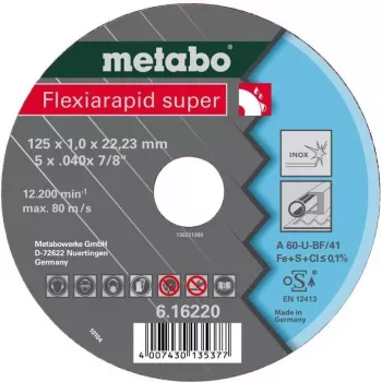 Disco de corte Metabo 616226000 centro plano para acero inoxidable