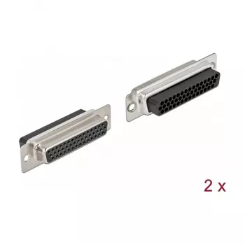 Conector de cables DeLOCK 66725 D-Sub HD 44 pines negro plata