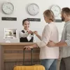 Barkan T71HL soporte de escritorio para tablet con cerradura 7–14 pulgadas, giratorio 360°, blanco