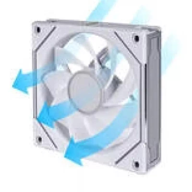 Ventilador para caja de PC Lian Li Uni Fan 12RSLIN3W 120 mm blanco, 12 V, 0,2–2100 rpm, 2,66 mmH2O, FDB