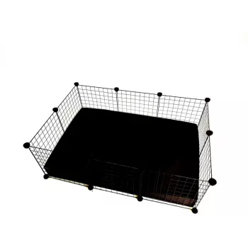 Jaula modular C&C 3x2 110x75 cm cobayas, erizos, negra