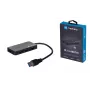 Hub USB NATEC Moth 4 puertos USB 3.2 Gen 1 Type-A (5000 Mbit/s), alimentado por USB, negro, cable de 0,15 m