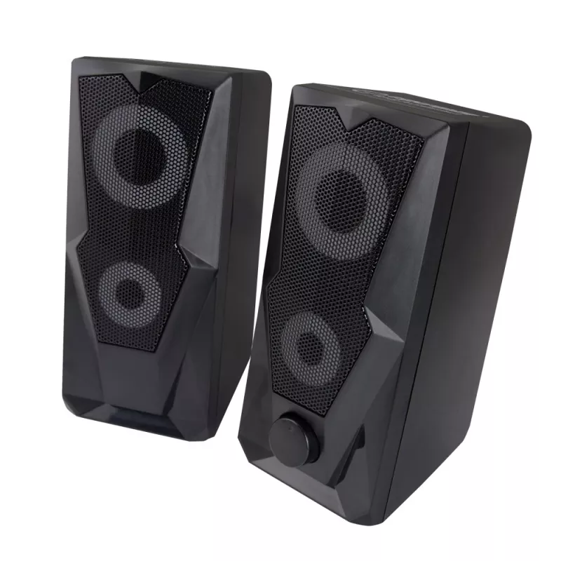 Altavoz ESPERANZA BAILA 6 W altavoz de torre con cable, 6 W RMS, 160–20000 Hz, 3 Ω, USB y 3,5 mm, par