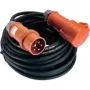 AS Schwabe alargador de corriente [conector macho CEE – conector hembra CEE] 32 A negro 25,00 m 61025 (61025)