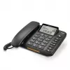 Teléfono analógico Gigaset DL380 con identificación de llamadas, auricular con cable, negro