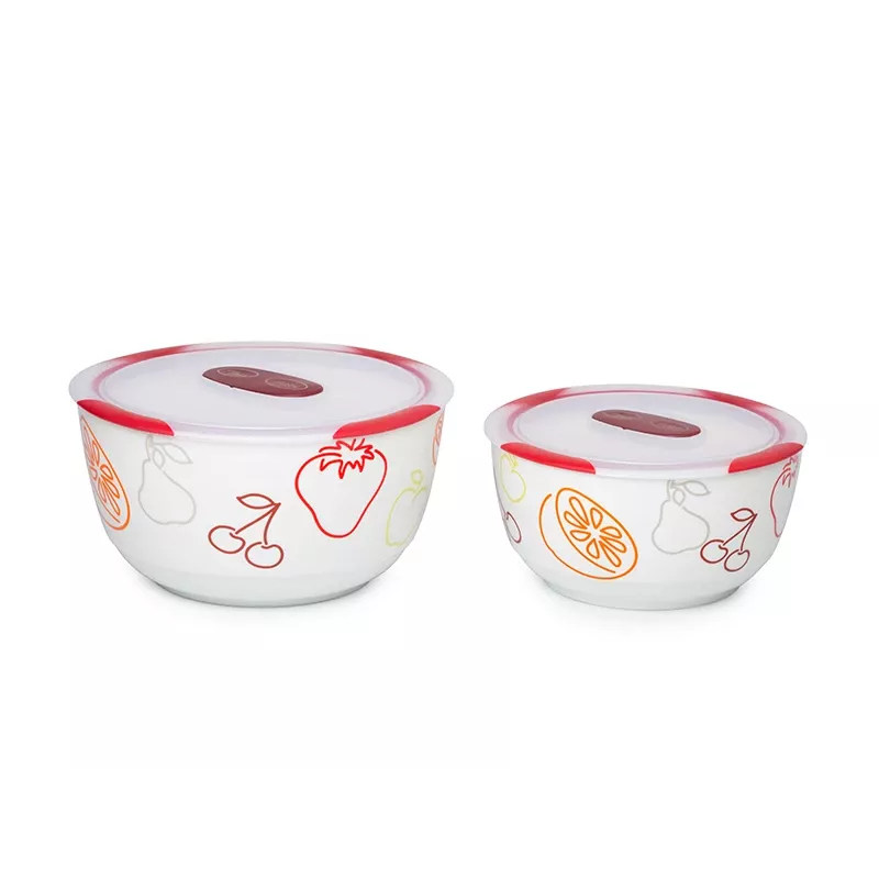 Set de boles OURSSON BS4781RC/DC redondos de cerámica 3L blanco 2 uds.