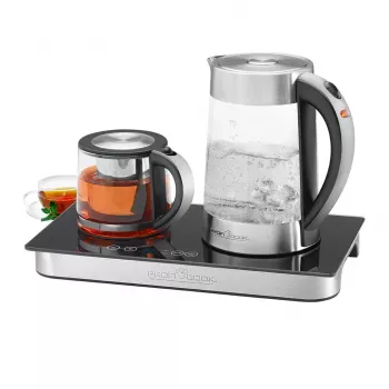 ProfiCook PC-TKS 1056 hervidor 1,7 L negro, acero inoxidable, transparente