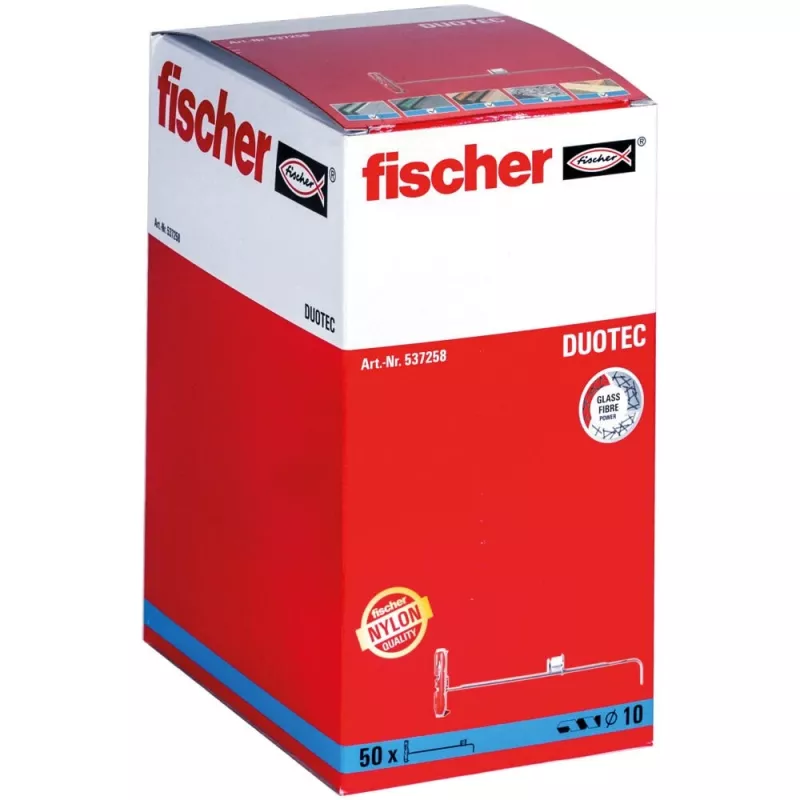 Taco con tornillo / taco de pared Fischer 537258 50 uds. set de tornillos y tacos 50 mm