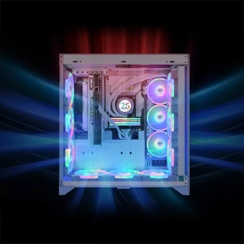 Ventiladores de caja Thermaltake SWAFAN EX14 ARGB 140mm pack de 3 - azul hortensia
