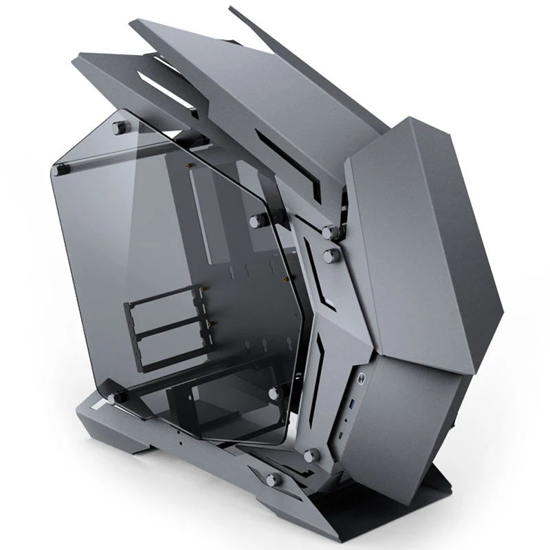 Caja PC Jonsbo MOD3 Mini Micro-ATX Tower Showcase cristal templado - Gris - Torre