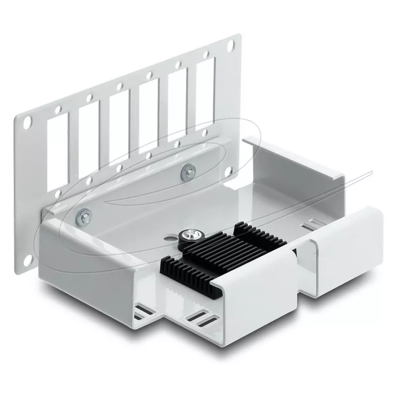 Panel de parcheo DELOCK 6 puertos fibra óptica para SC dúplex o LC cuádruple, gris metal, montaje en carril DIN
