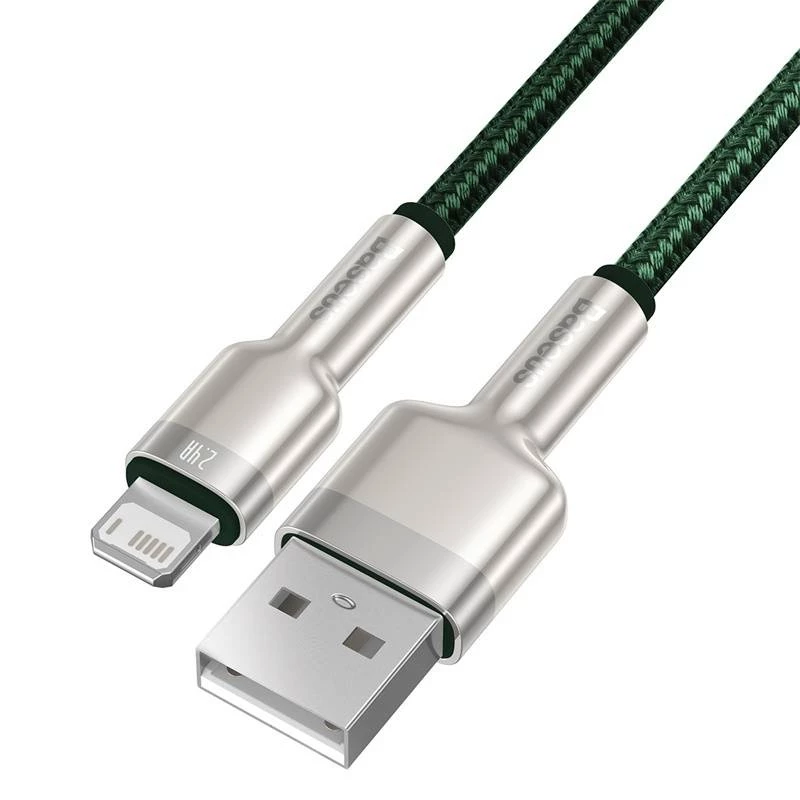 Cable USB-A a Lightning Baseus 1 m, verde