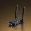 Adaptador USB Wi‑Fi MERCUSYS MA72XH AX1800 con antenas High‑Gain, USB‑A Plug‑and‑Play