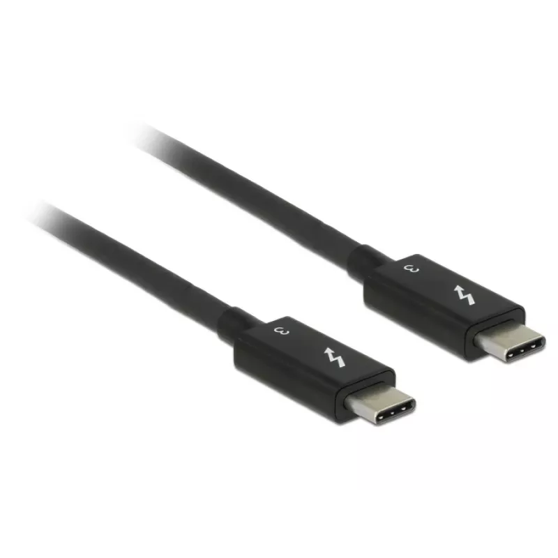 Delock 84844 cable Thunderbolt 3 USB-C, macho a macho, 40 Gbps, 5 A, 0,5 m, negro