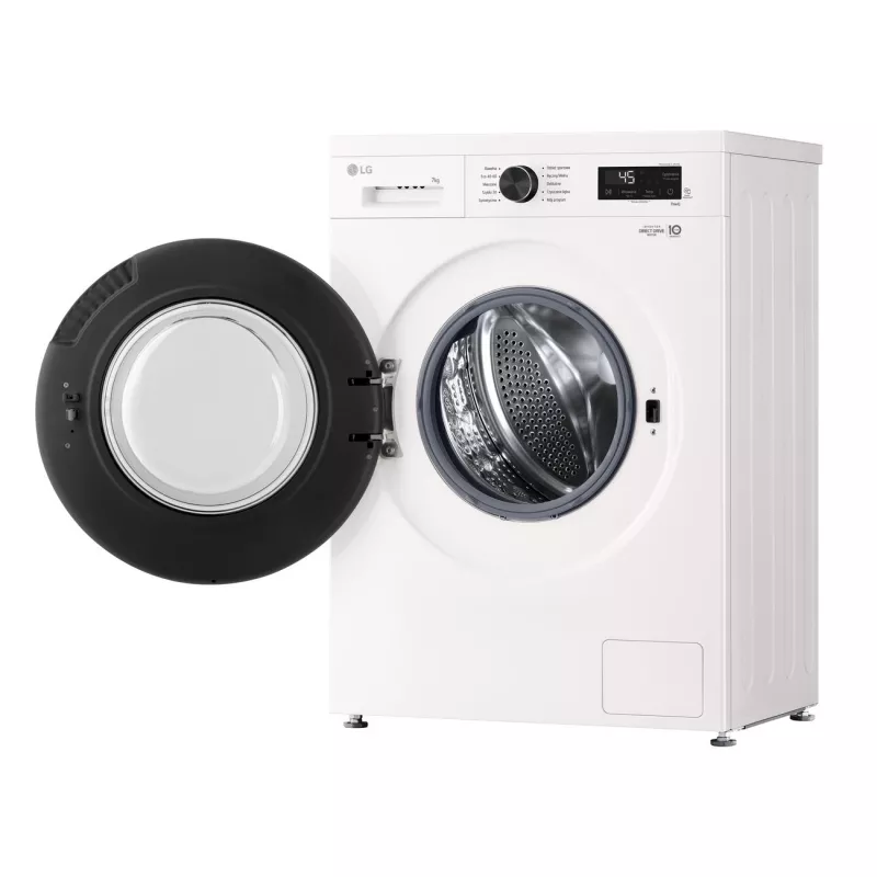 Lavadora LG F2X10S7NWK — carga frontal, 600 mm de anchura, 540 mm de profundidad, 890 mm de altura, 59 kg de peso neto