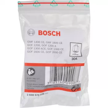 Bosch 2 608 570 125 pinza de sujeción, 10 mm, tuerca de apriete SW 24 mm para fresadoras de superficie GOF/GMF
