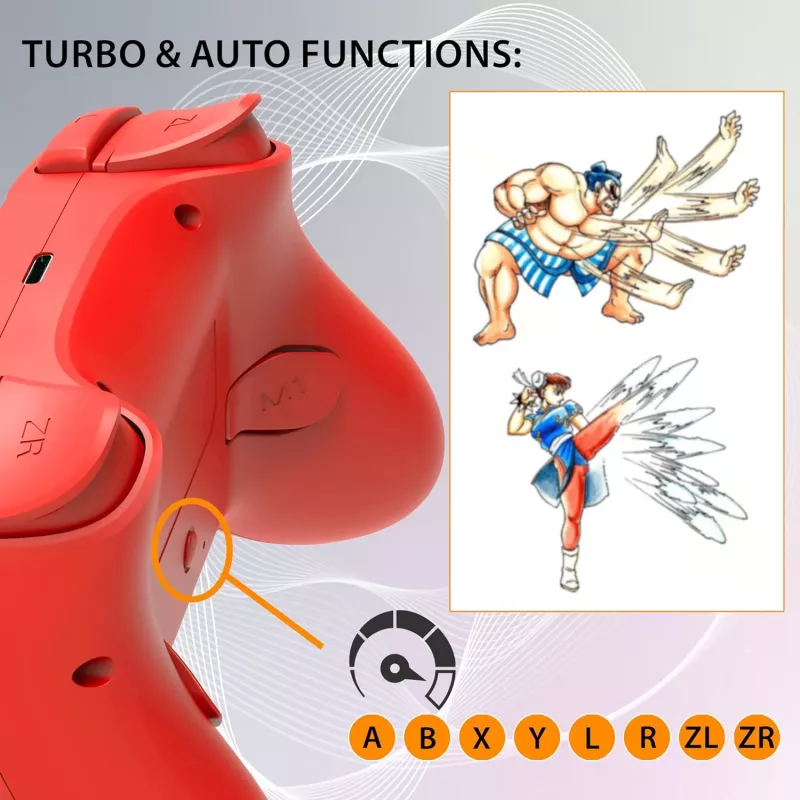 Mando inalámbrico LED Subsonic rojo para Switch