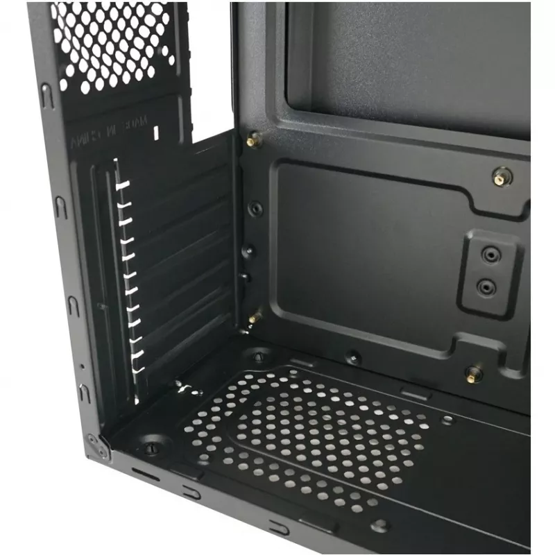 LC Power Classic 7040B - MDT - ATX - sin fuente de alimentación - Negro, aluminio cepillado / Negro - USB/Audio