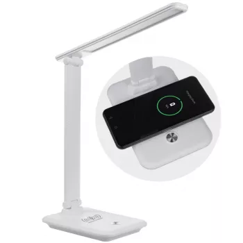 Lámpara de escritorio LED MACLEAN MCE616W 9W con cargador inalámbrico Qi integrado