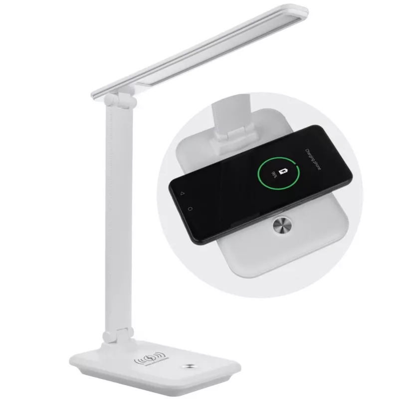 Lámpara de escritorio LED MACLEAN MCE616W 9W con cargador inalámbrico Qi integrado