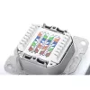 Toma de datos CAT.6A, superficie, apantallada, 2x RJ-45 LSA (blanco, 5 unidades, clase E)