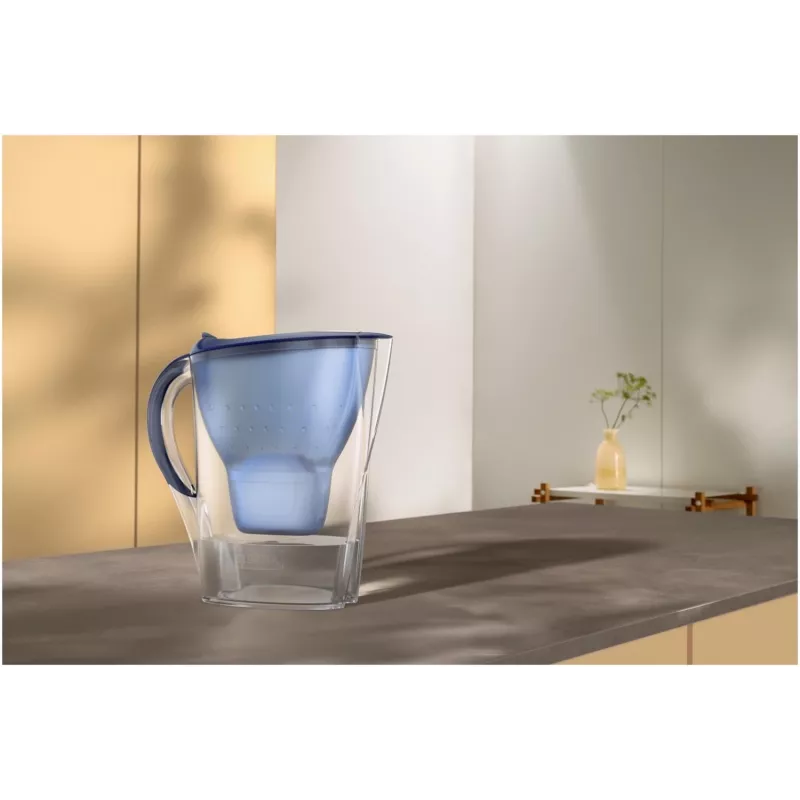 Jarra filtrante de agua BRITA Marella XL, filtro de mesa con cartuchos MAXTRA, depósito de 3,5 l, capacidad de filtrado de 2 l, azul